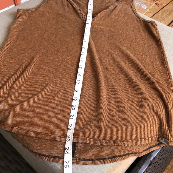 Prana Orange and Black Stripped V Neck Tank Size M - Picture 5 of 6
